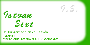 istvan sixt business card